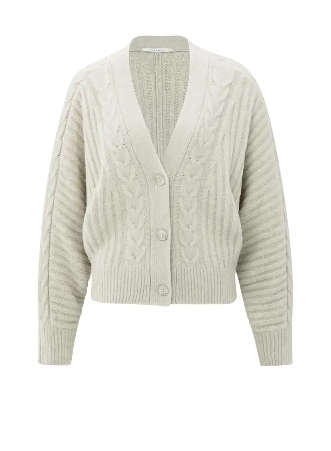Yaya cardigan cables and batwing sleeves grey