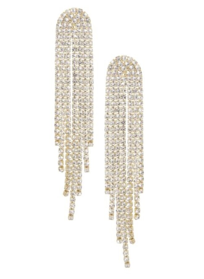 Ellen beekmans lange party oorstekers met strass