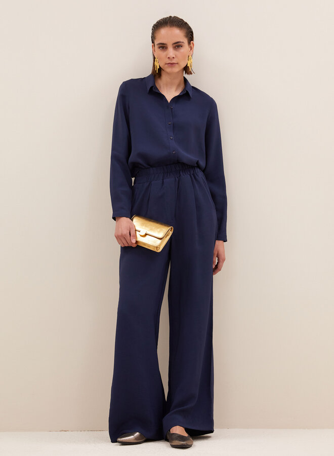 By Bar benji satin stripe pants evening blue