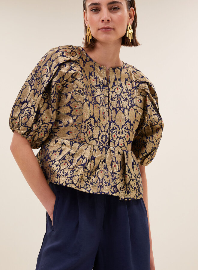 By Bar benji satin stripe pants evening blue