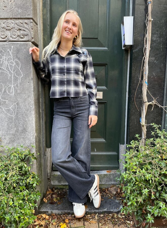 Dante6 eason check embellished blue