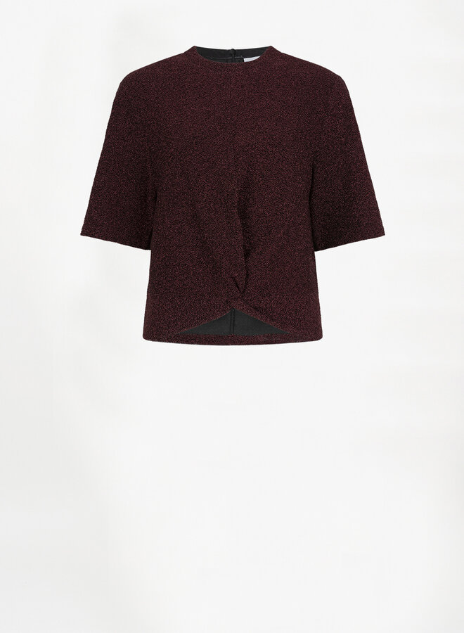 Dante6 fantina lurex top dark cherry