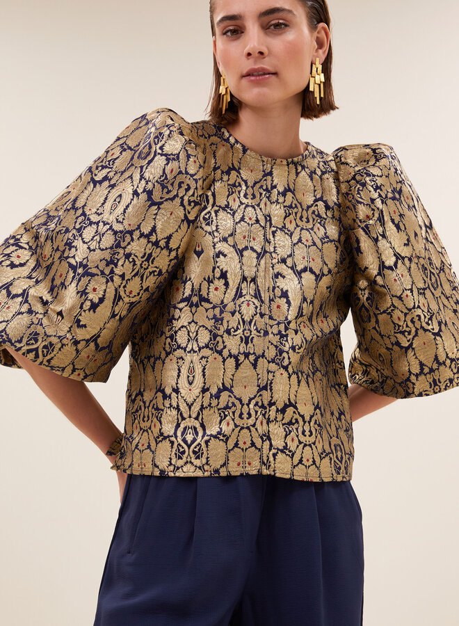 By Bar zasu festive blouse gold