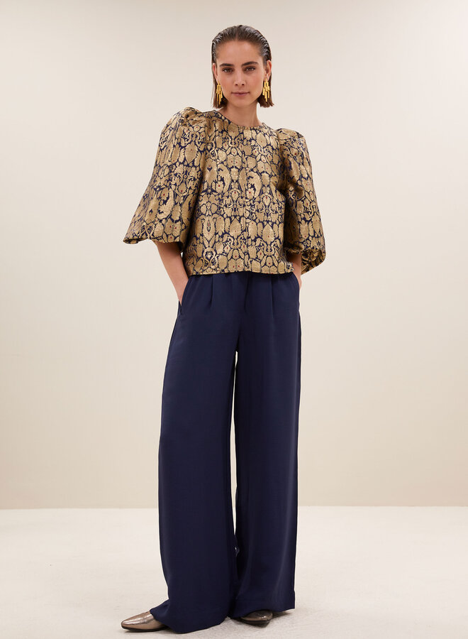 By Bar zasu festive blouse gold