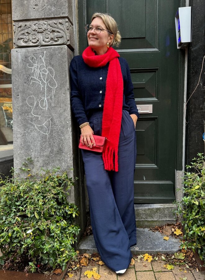 By Bar benji satin stripe pants evening blue