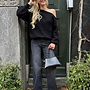 MEW W25 siva knit off shoulder black
