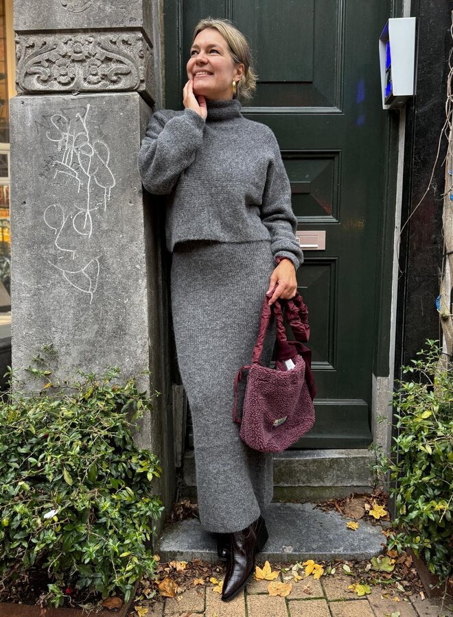 Dante6 yuria turtle neck sweater granite grey