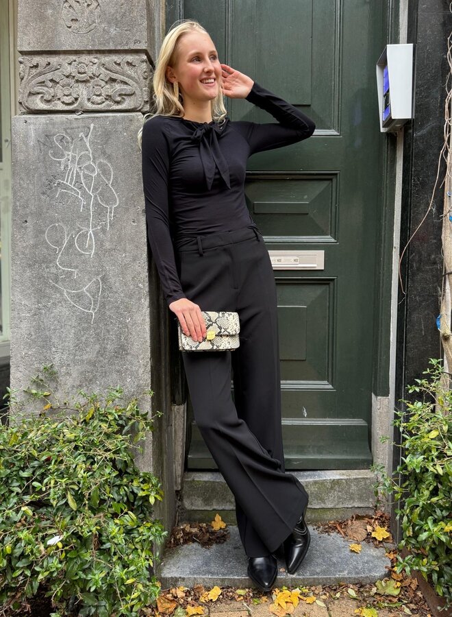 SF lina lano high neck top black