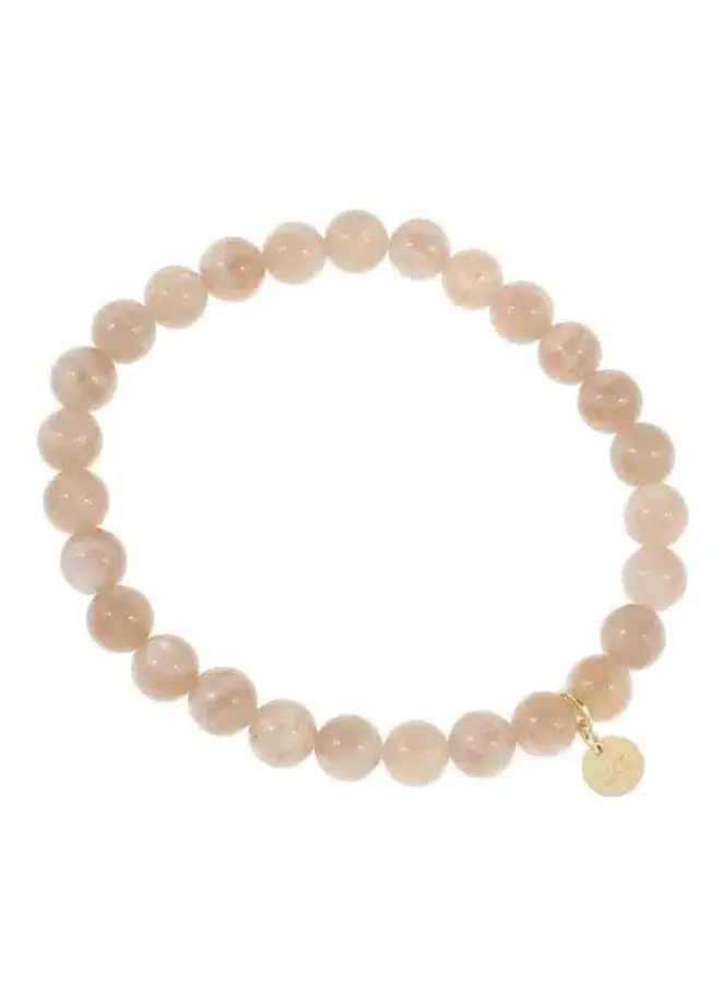 Ellen beekmans armbandje met gemstone balletjes nude