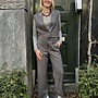Yaya wide leg trousers dark night grey