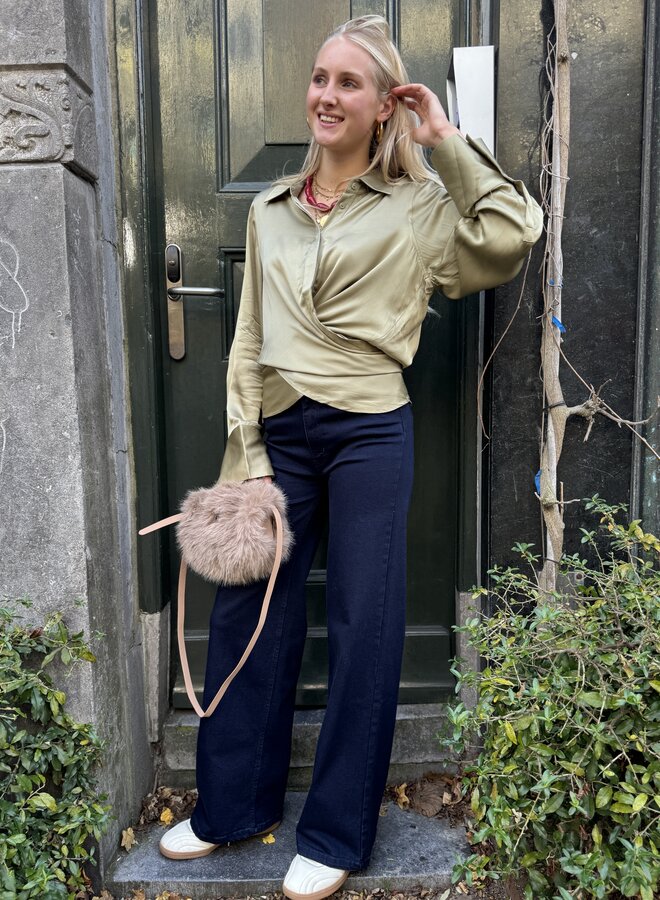 Ibana tatum satin elm green