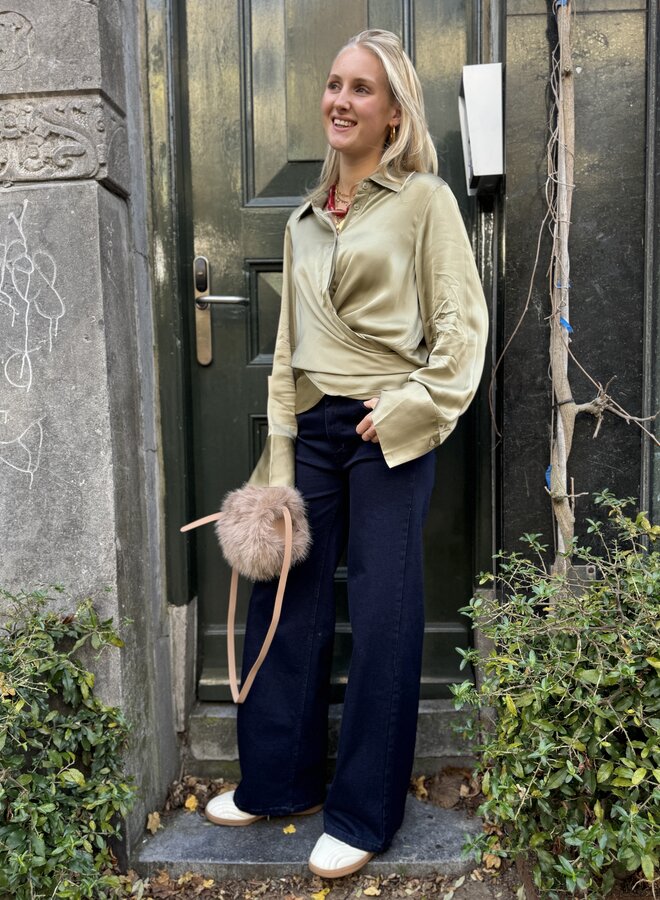 Ibana tatum satin elm green