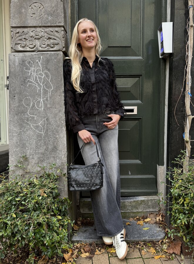 Second F. dancing cropped shirt black