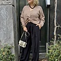 Second F. W25F flare knit dark beige