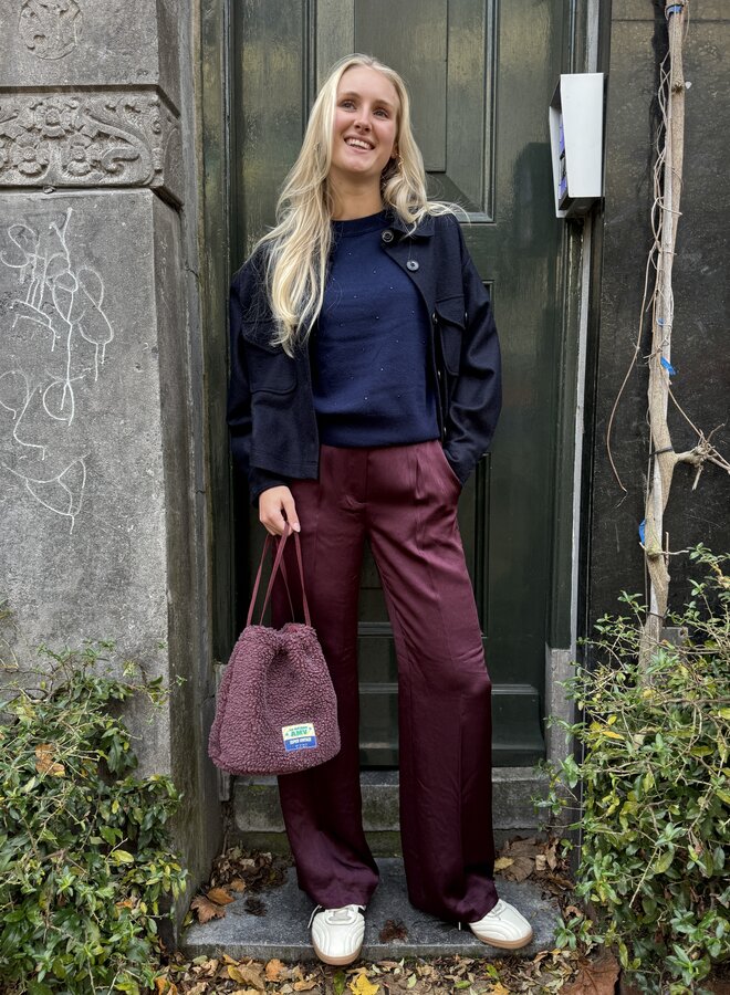 Fabienne C. lidi rhinestone pullover midnight blue