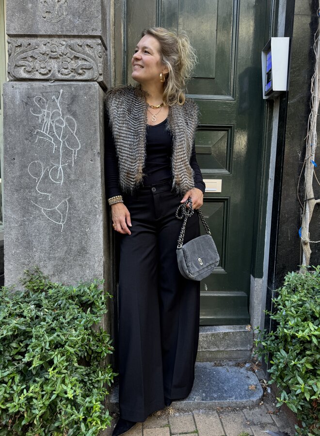 By Bar nori faux fur gilet brown