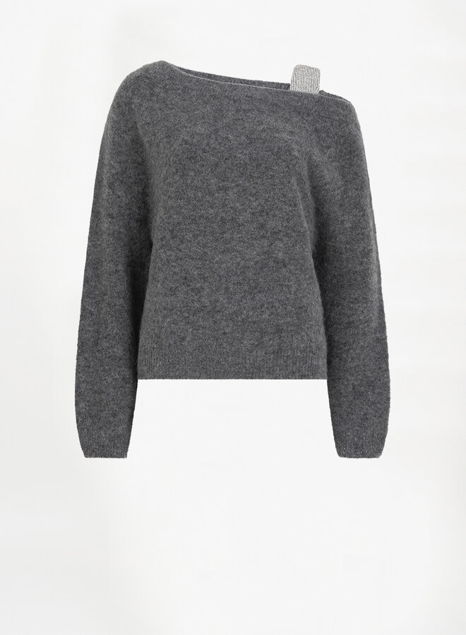 Dante6 yonka glam sweater dark grey