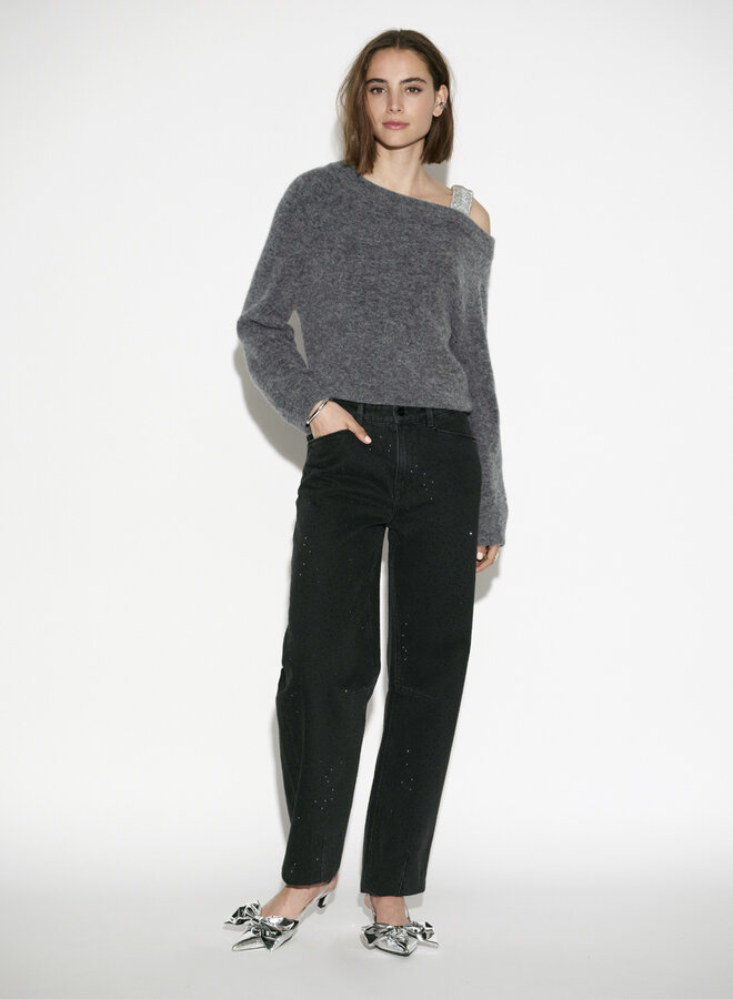 Dante6 yonka glam sweater dark grey