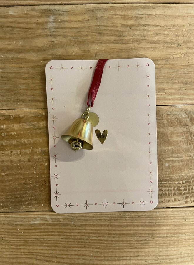 Zusss kersthanger metaal bel goud