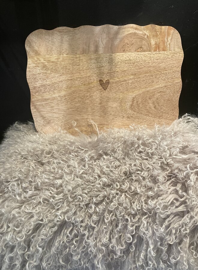 Zusss dienblad/borrelplank hout hartje naturel