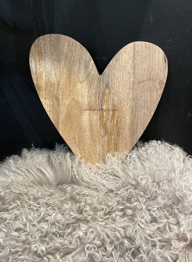 Zusss serveerplank hout hartje naturel