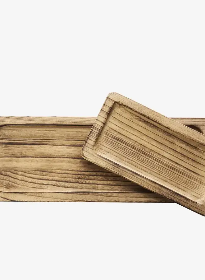 Madam Stoltz W25 rectangular wooden tray 18x50cm