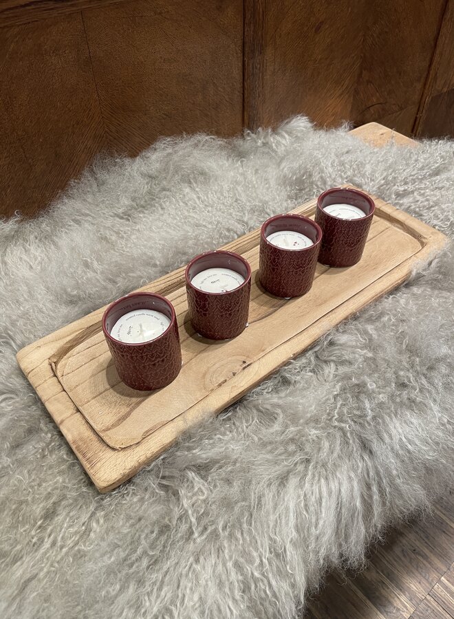 Madam Stoltz rectangular wooden tray 18x50cm