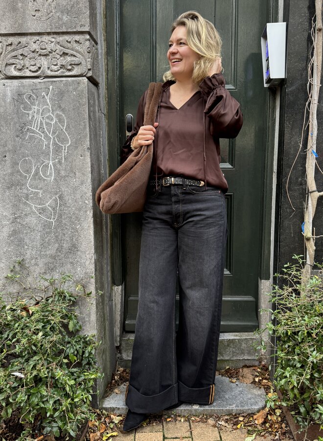 Ibana thoreau blouse coffee bean