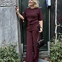 Dante6 noemia lurex pants dark cherry