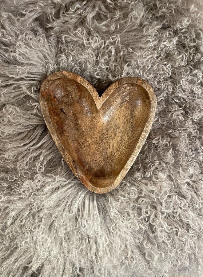 Zusss houten kom hartje M naturel