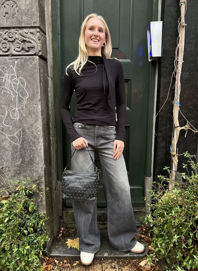 SF lina lano high neck top black