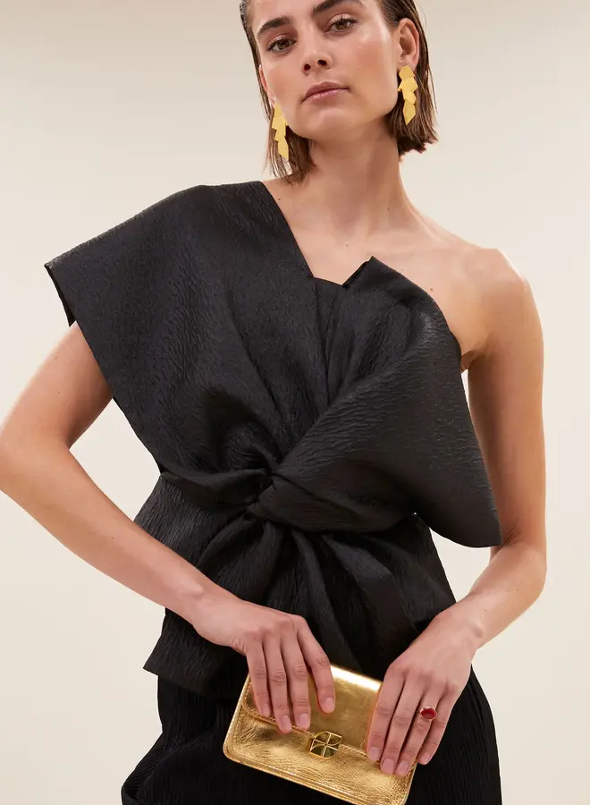 By Bar loua gloss bag metallic gold