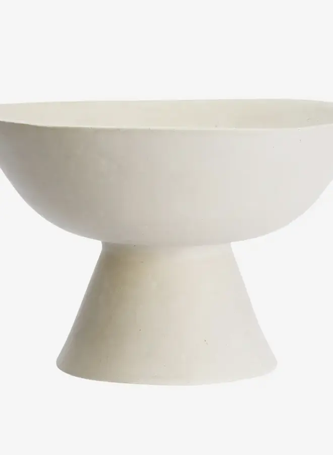 Madam Stoltz paper mache pedestal bowl