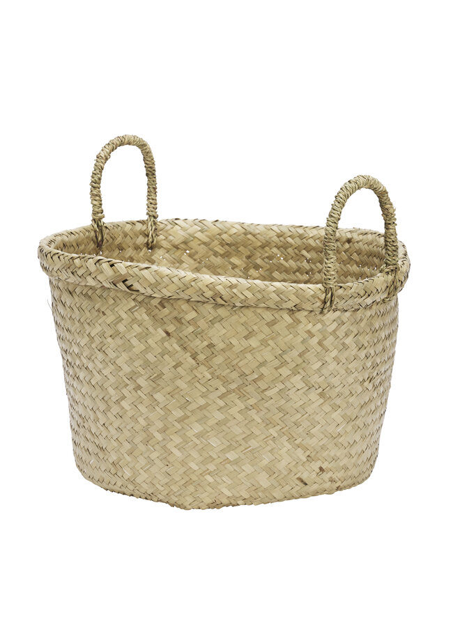 Madam Stoltz basket seagrass basket w/ handles (47x30)