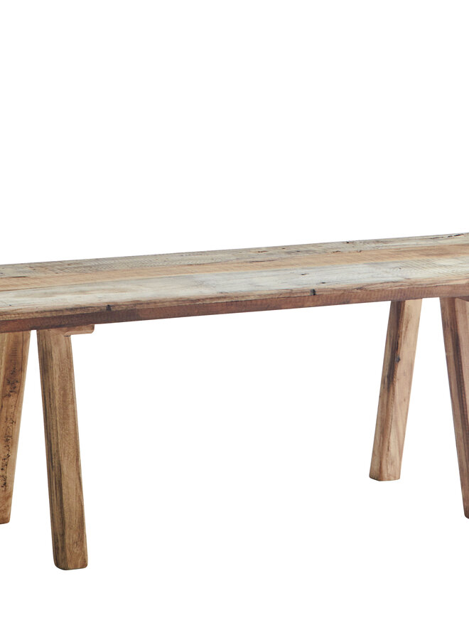 Madam Stoltz wooden bench 125x45x46cm