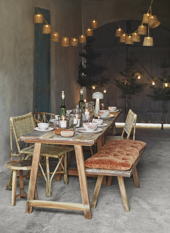 Madam Stoltz wire lights bamboo shades 3.25 cm