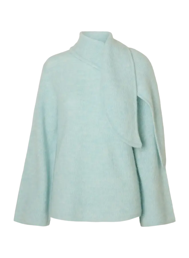 SF lulu bow knit blue glow