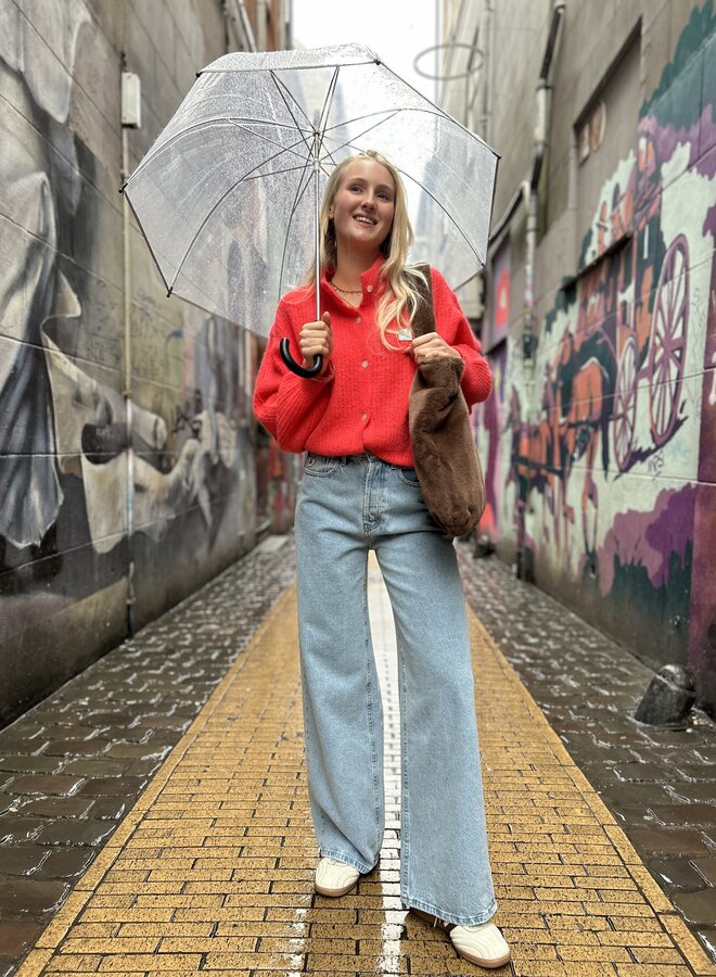 American V. east19 vest knopen sunrise fluo