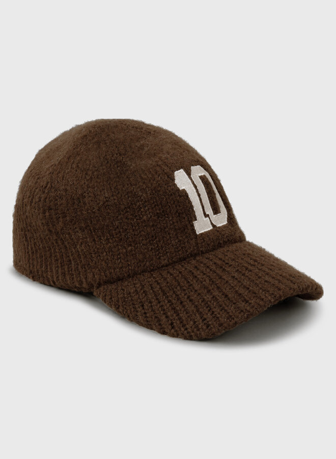 10days knit baseball cap dark truffle