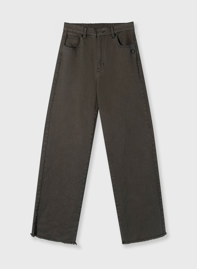 10DAYS jog twill pants dark truffle