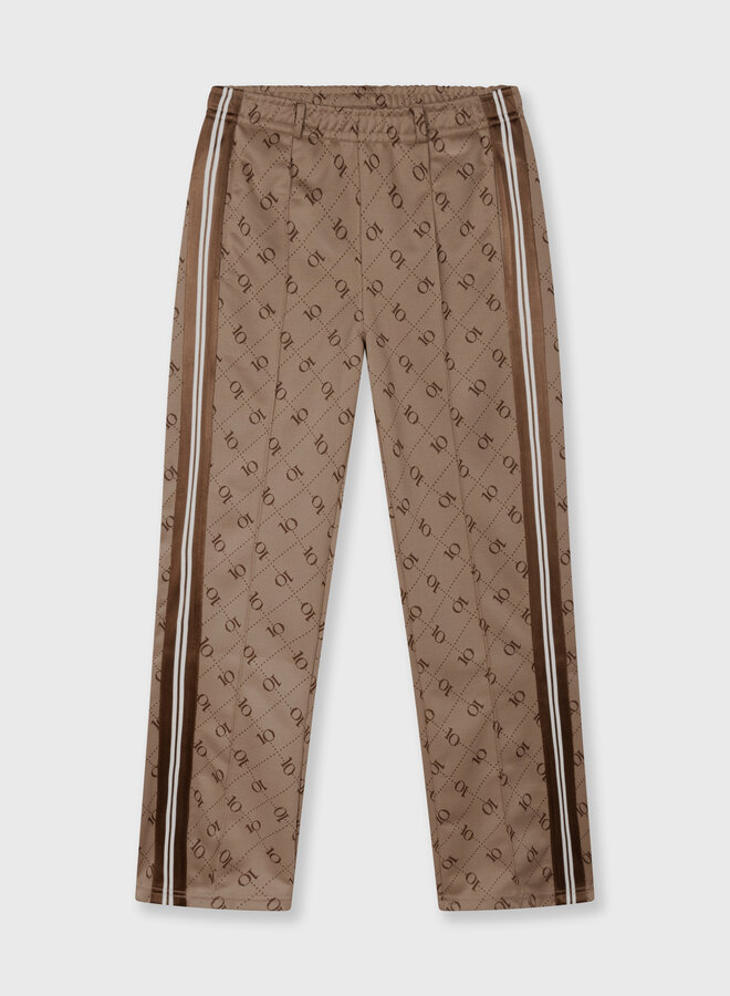 10DAYS track pants monogram fudge
