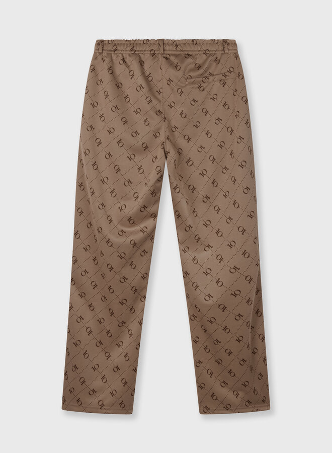 10DAYS track pants monogram fudge