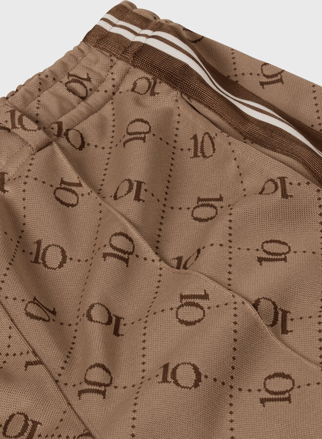 10DAYS track pants monogram fudge