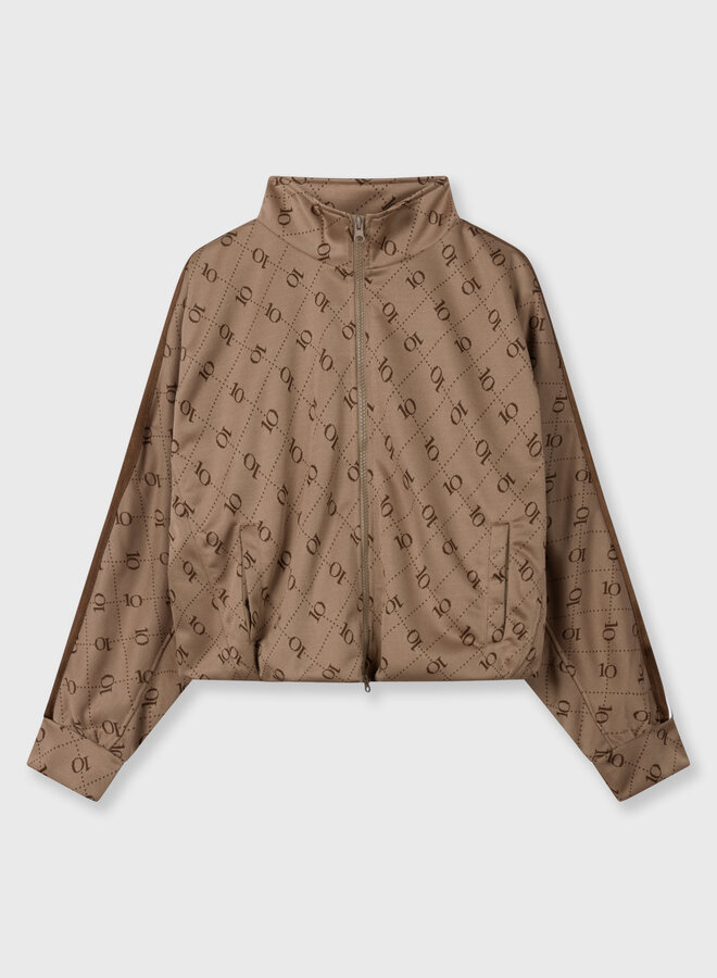 10DAYS track jacket monogram fudge