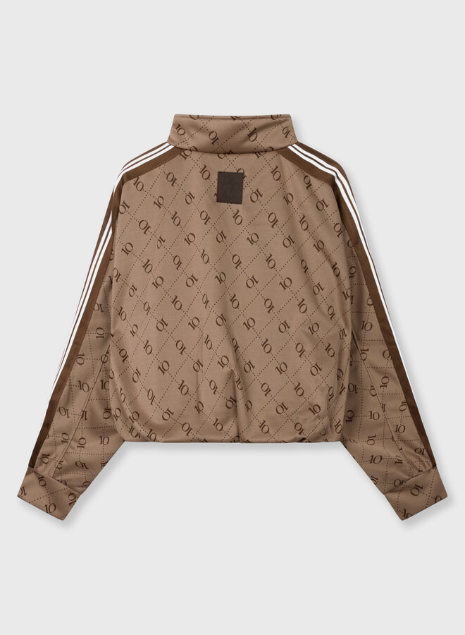 10DAYS track jacket monogram fudge