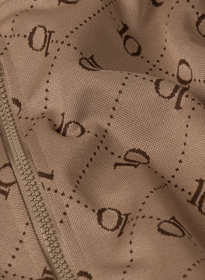 10DAYS track jacket monogram fudge