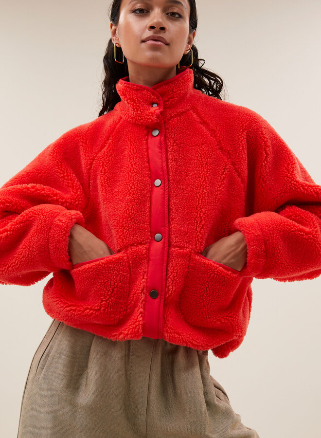 BY BAR steve jacket poppy red