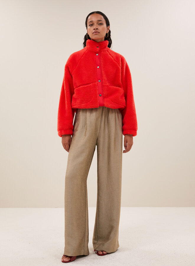 BY BAR steve jacket poppy red