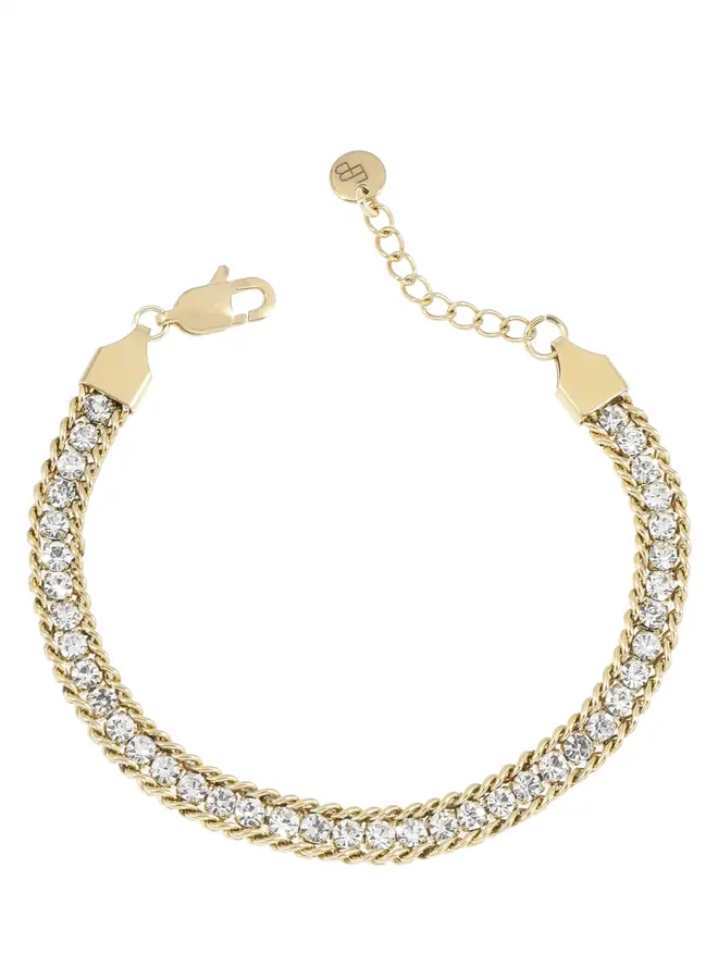 Ellen beekmans vergulde armband met strass-normaal