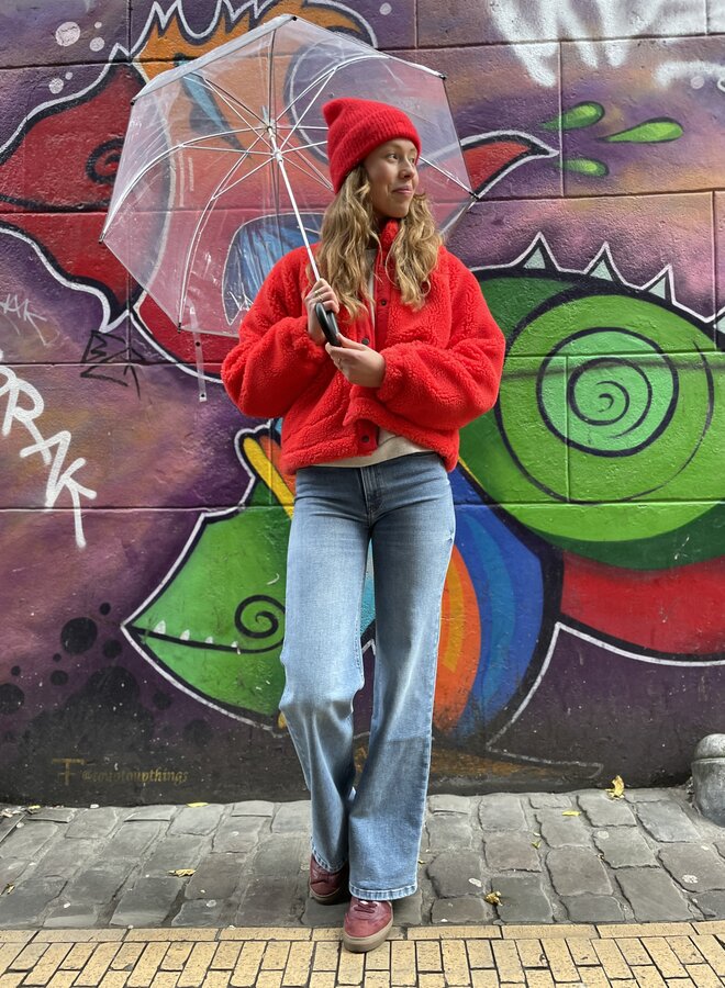 BY BAR steve jacket poppy red